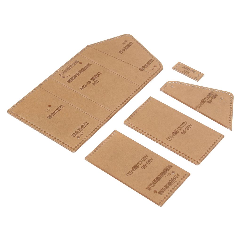 5pcs Key Case Acrylic Template Professional Precise Cutting Multifunction Wallet Acrylic Template