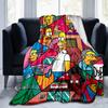 1Pc Simpsons Springfield Scene Blanket Soft And Comfortable Casual Warm Camping Travel Christmas Halloween Gift M921726