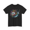 HEISSER VERKAUF Künstlerisches Groteskes Horror-Schnecken-Schädel-T-Shirt  Blumen-Halloween-Muster-T-Shirt Weiches Rundhals-T-Shirt Streetwear-Stil