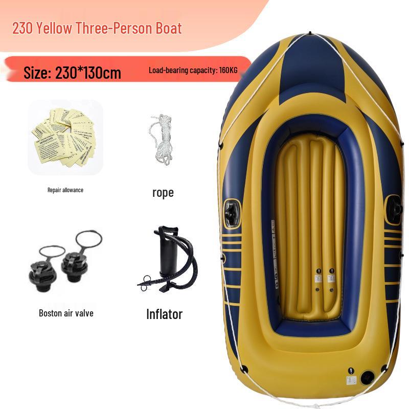 Durable Outdoor Inflatable Kayak: Fishing Boat with Thickened Wear-Resistant PVC