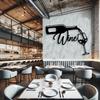 Modern Wine Metal Wall Art, Rotating Hook Bar Sign for Home Decor & Gifts