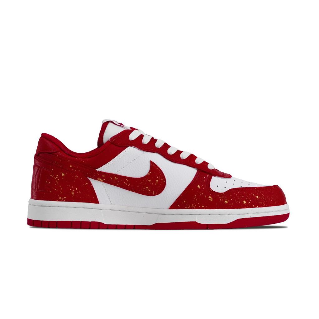 Nike Big Year Of The Horse Success And Prosperity Slip Resistant Low top Skateboard Shoes Men's White Red, Gold 355152-150(Team376-)