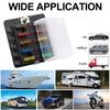12V 10 Way Fuse Holder W/ LED Indicator Light For Car Yacht Marine