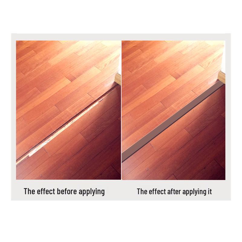 Self-Adhesive Wood Floor Trim Strip - Glue-Free Edge Divider for Doorway and Threshold Decoration