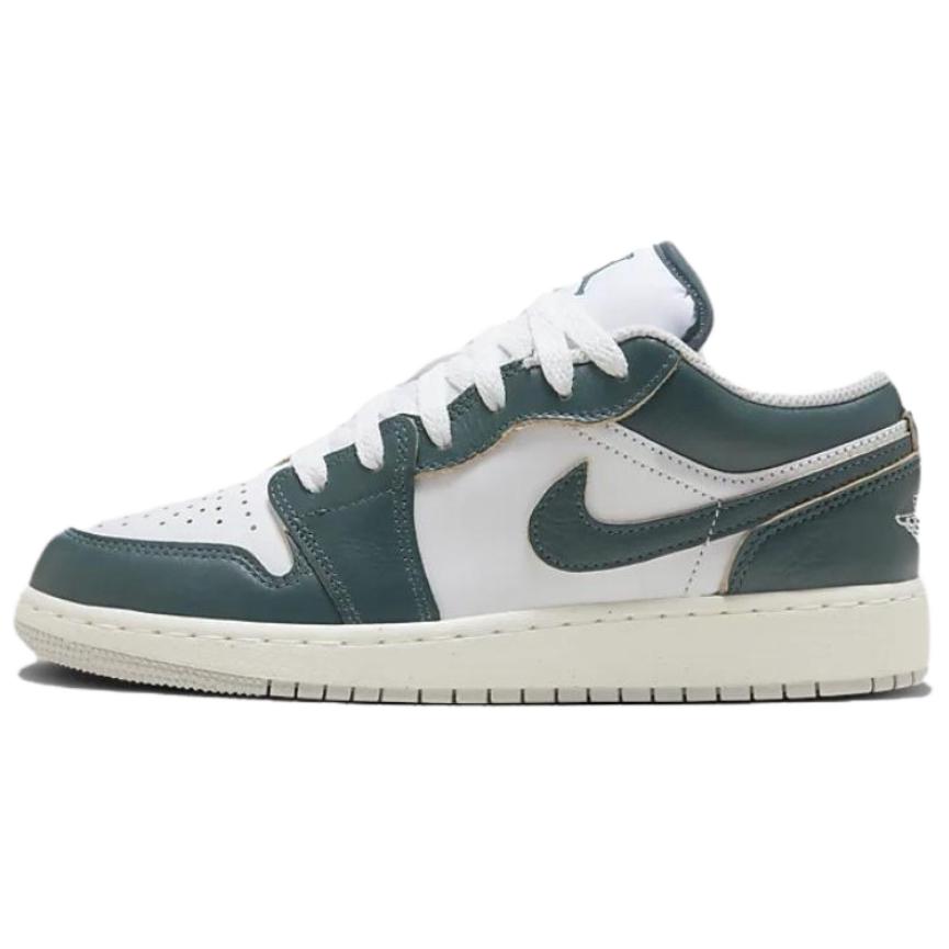Jordan Air Jordan 1 Cushioning, Wear Resistant Low Top Vintage Basketball Shoes Unisex Pink White FQ7687-300(Team1106-)