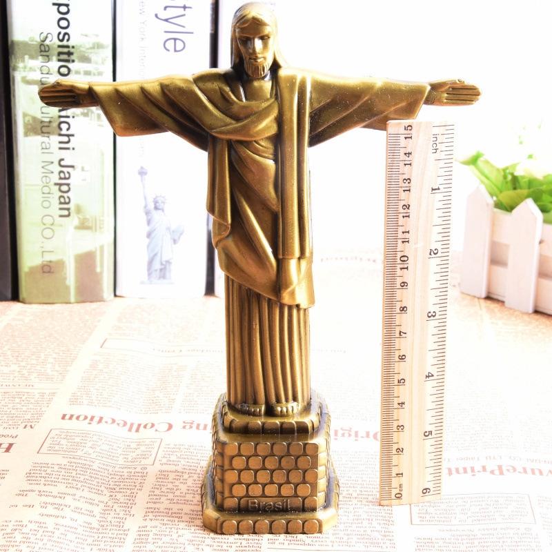 

Антикварные бронзовые поделки из металла, бразильская знаменитая статуя Христа-Искупителя, статуя Иисуса Христа-Искупителя