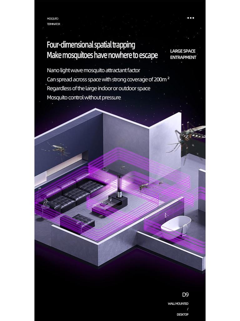 Portable Outdoor Multifunctional Electric Mosquito Killer Lamp with Electric Shock