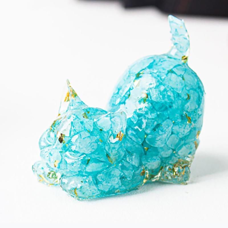 Katze Traditionelle Desktop-Dekoration Wohnaccessoires Tee-Haustier Sammlung Skulptur Handwerk