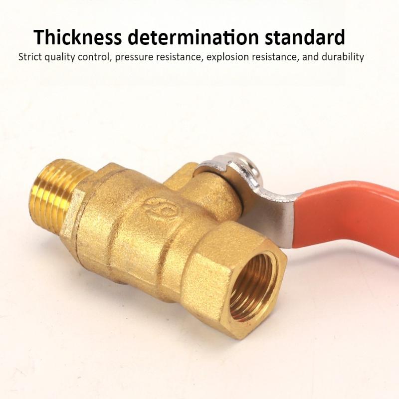 Brass Long Stem Copper Pipe Joint Ball Valve 1/8 "1/4" 3/8 "1/2" 3/4 "1 Inch Internal/external Thread Joint Connector Adapter