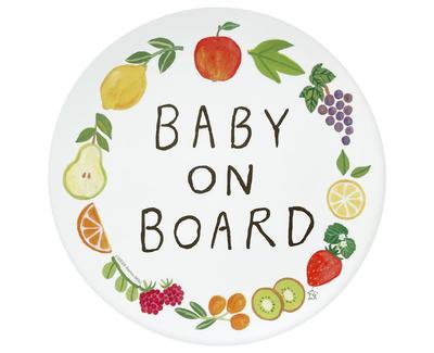 Pienihoho Itomiki Originalillustration Auto-Magnet BABY AN BORD Durchmesser 5,5 Zoll (14 cm)