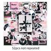 52 Adesivi Graffiti Stile Black Powder Ins Personalizzati Carte Gomma Decorative per Cellulare Tazza Acqua Quaderno