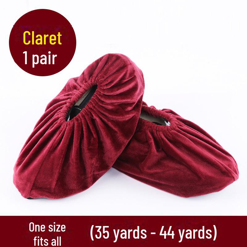 Durable Non-Slip Flannel Shoe Covers for Reusable Indoor Use - Ideal for Kids, Guests, and Students