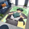 1pc Anime Cartoon Design Office Chair Mat - Green Hair Character with Belted Suit Jacket - Non-Slip Carpet for Home Decor, Gaming Room, Seasonal Gift.