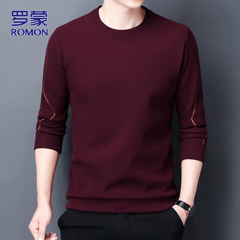 ROMON Men's Casual Long-Sleeve Round Neck Sweatshirt