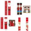 Merry Christmas Knight Santa Snowman Hanging Banner Xmas Party Decor