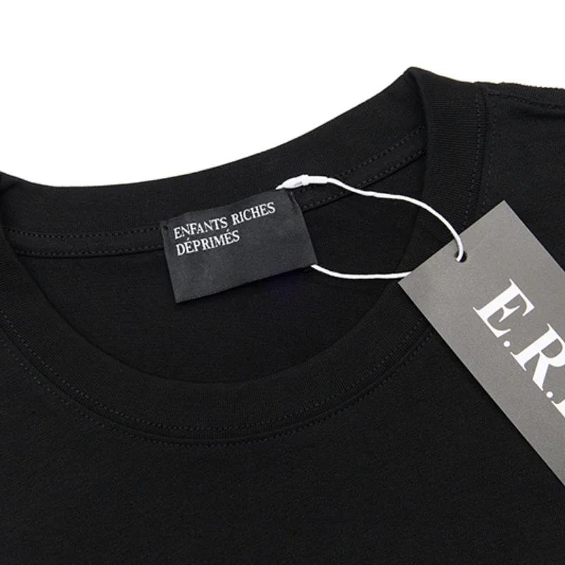 ZX Tee ENFANTS RICHES DEPRIMES E.R.D. 2025 Tişörtleri Yuvarlak Tek Yaka Varış Yeni Siyah Beyaz TEE Kadın Kısa Kollu