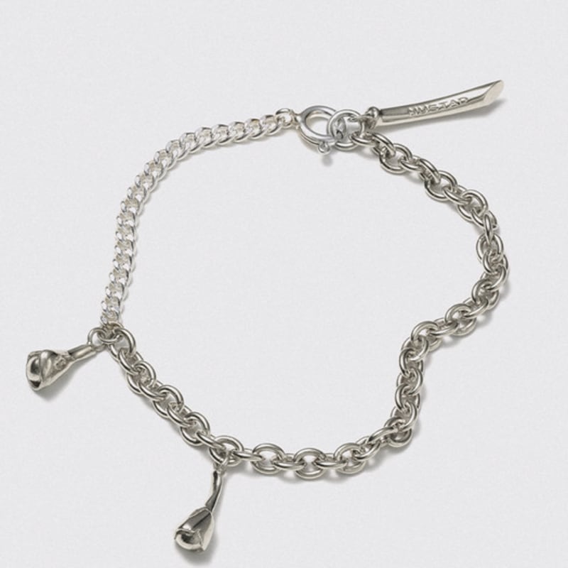 

Hustad 246 Flower ball chain Bracelet_ 925 silver flower ball chain bracelet Medium_18cm