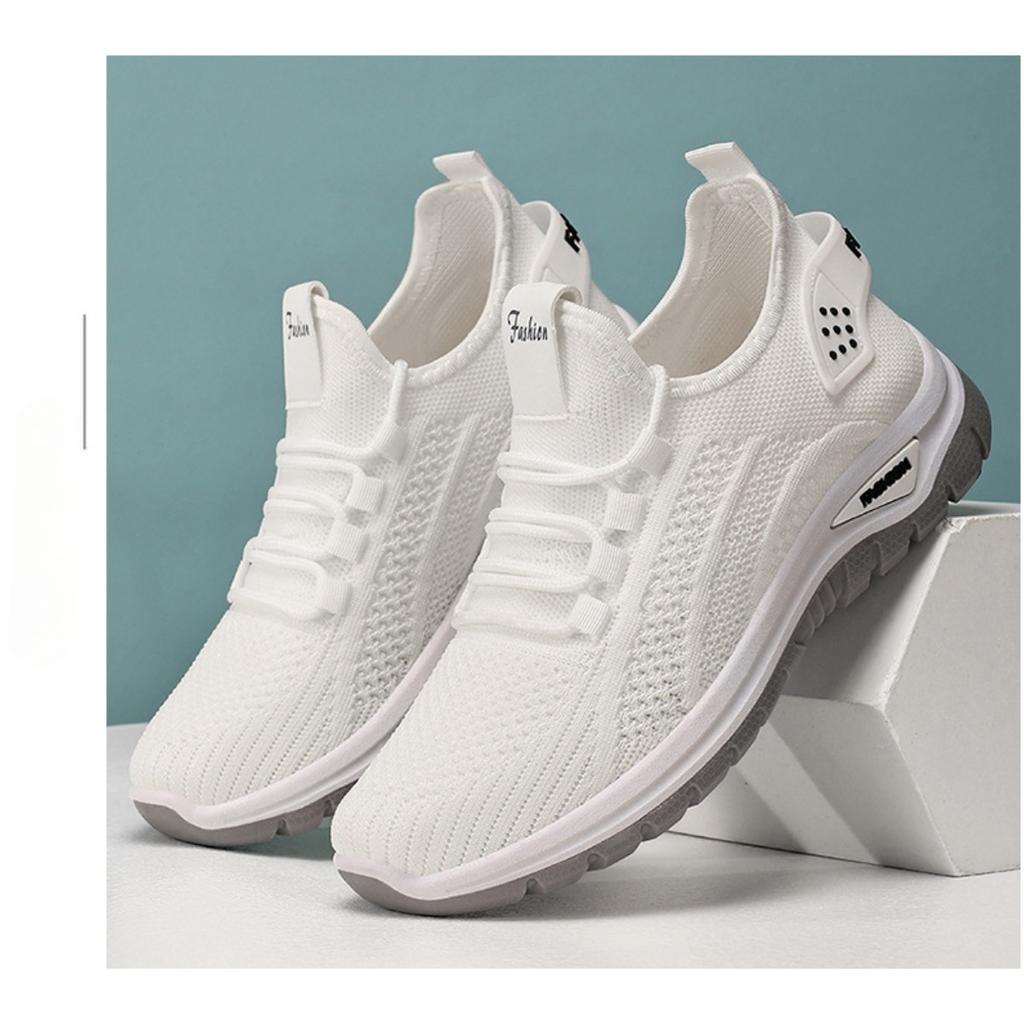 Women's New Flying Weave Sports Shoes, Comfortable and Breathable Running Shoes, Large Size Lightweight Single Shoes