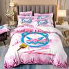Smiling Face Graffiti Bedding Set Themed Colorful Print Microfiber Student Dormitory Bed Sheet Duvet Cover Kid Gift Home Textile