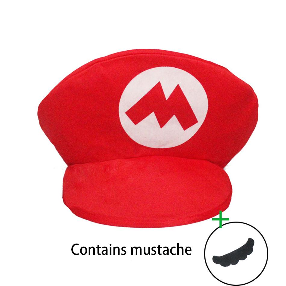 Adults Game Super Luigi Bors Cosplay Hats Funny Red Green Cap Halloween Party Cosutmes Accesorries Xmas Masqurade Decor
