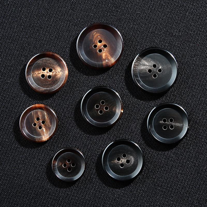 Premium Genuine Horn Buttons for Stylish Men's and Women's Suits, Trousers, Coats, and Jackets