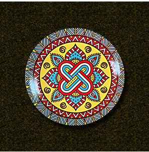 Ceramic Bohemian Style Decorative Plate Living Room Desk Sitting Plate Home Hotel Background Wall Hanging Art Plate