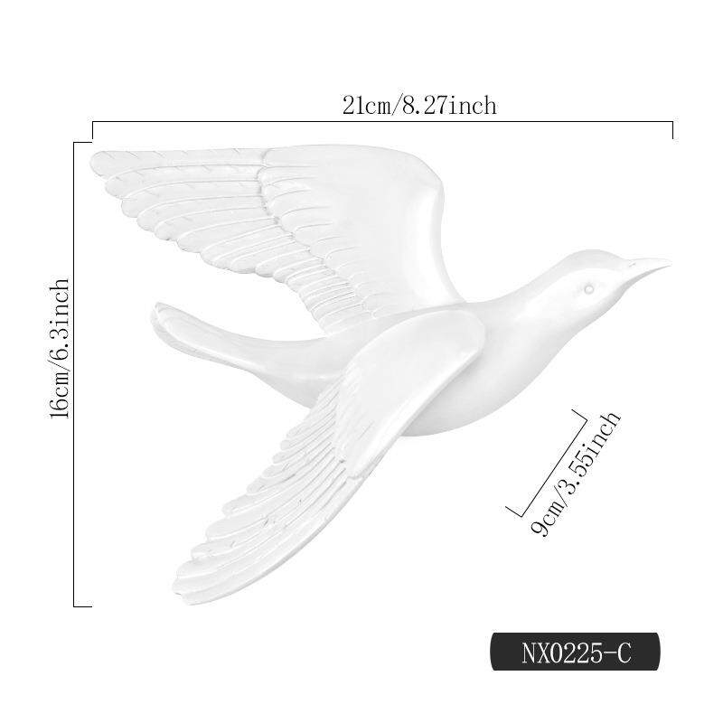 Europäischer dreidimensionaler Vogel-Wandschmuck Schwalbe Wandbehang Abstrakte Tierornamente Heimwanddekoration
