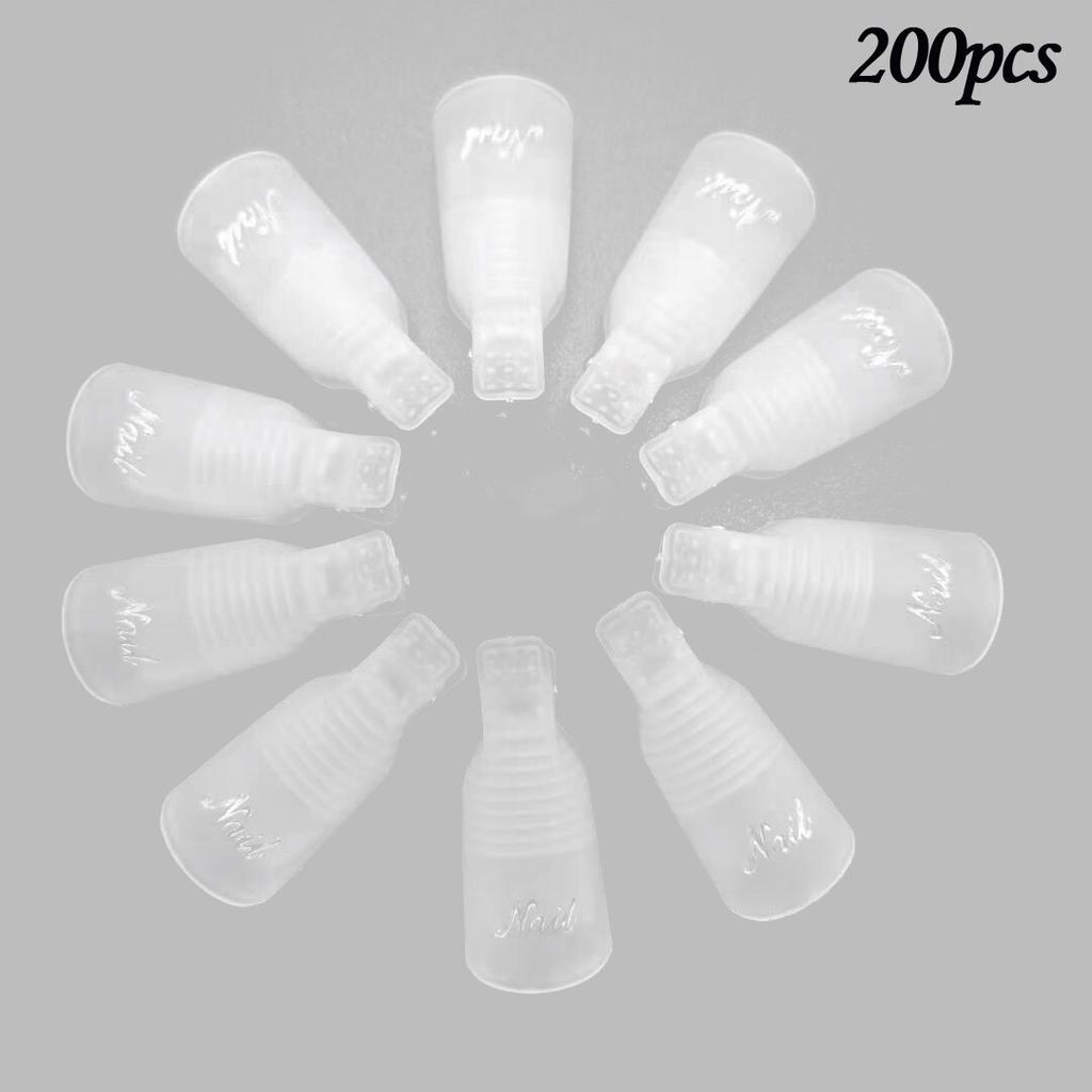 50/100/200ks gelových odstraňovačových obalů Plastový odstraňovač laku na nehty Clip Art Soak Off Cap Tipy na čištění nehtů na prsty Nástroje