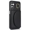 For Samsung Galaxy A54 5G Phone Case Ring Holder Card Slots PU Leather Back Cover