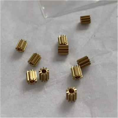 YINGJUN 10pcs Petits Engrenages Cuivre Laiton 0.3M 10 Dents Diamètres d'Alésage 1.48 1.5mm 1.98 2mm Engrenages (Diamètre du trou : 1.5mm)