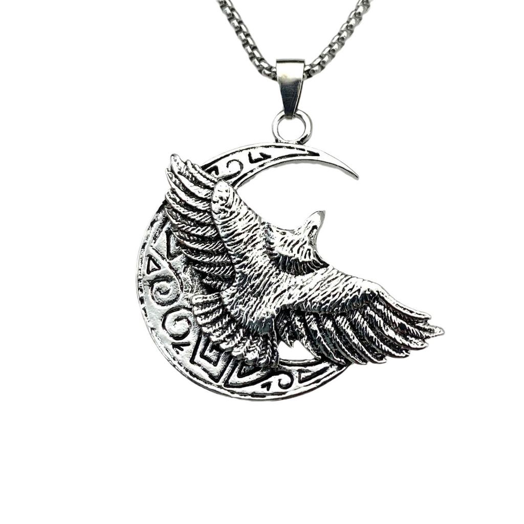 Necklace Retro Eagle Spreading Its Wings Now Hair Pendant