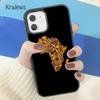 Krajews Africa Map Geography Soft Phone Case Cover For iPhone 17 Air 16 15 14 Plus 11 12 13 Pro Max Coque Shell Fundas