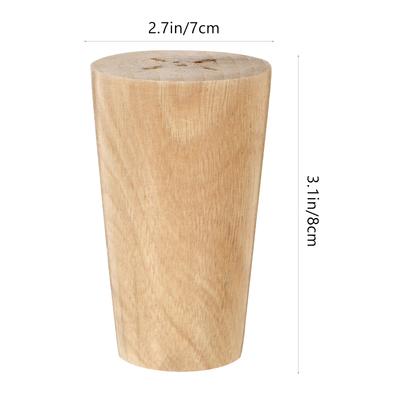 4Pcs Wooden Furniture Feet Solid Hardwood Natural Texture Hand Polished Floor Pads Increase Height Storage Space Easy