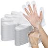 100/500 Piezas Guantes Desechables Grado Alimenticio Plástico Transparente para Restaurante Pollo Frito Pizza Guantes Vajilla de Cocina