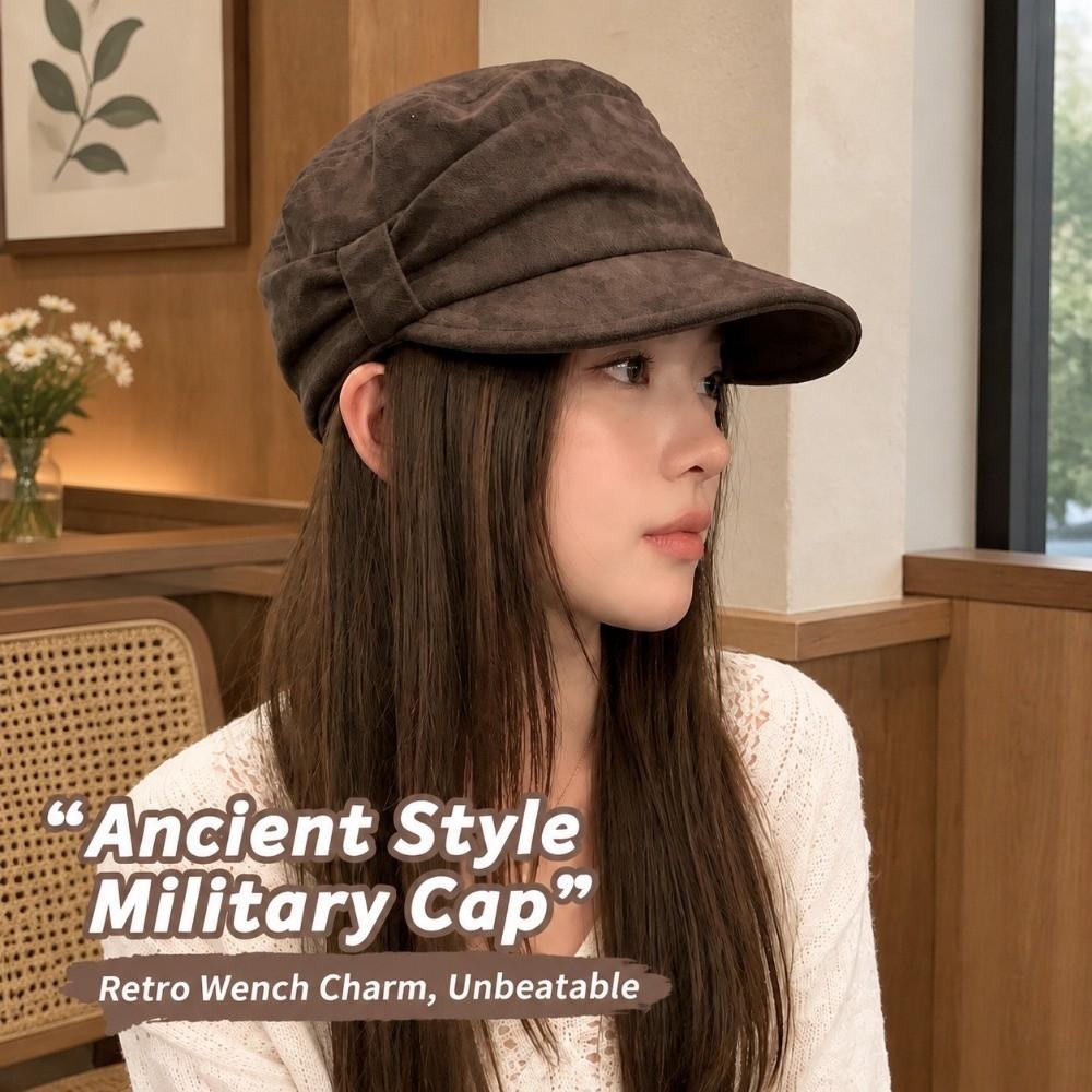 Wind Resistant Ruched Equestrian Hat Adjustable Inner Band Vintage Literary Hat Weekend Outing