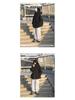 Women's Thickened Fleece-Lined Cotton Jacket, Japanese Academy Style, Unisex Warm Hooded Winter Coat