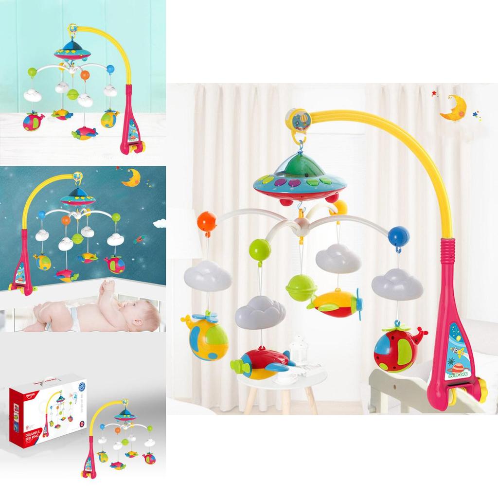 Interactive Baby Crib Mobile Hanging Toy Rotating Soothing And Developmental