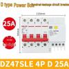 DELIXI DZ47SLE 3-Phase 4-Wire Air Switch with Leakage Protection (Type D, 4-Pole Circuit Breaker)