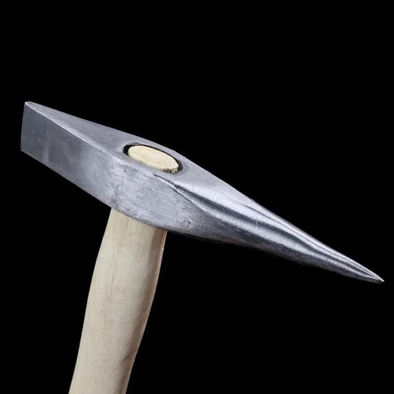 Ciocane de așchiere pentru sudare multifuncțional Ciocan de așchiere din oțel Mâner din lemn Instrument de dezasamblare în aer liber pentru îndepărtarea reparației
