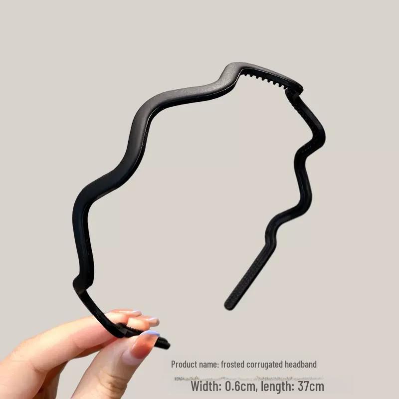 Women's Non-slip Black Headband with Teeth for Face Washing & Facial Masks