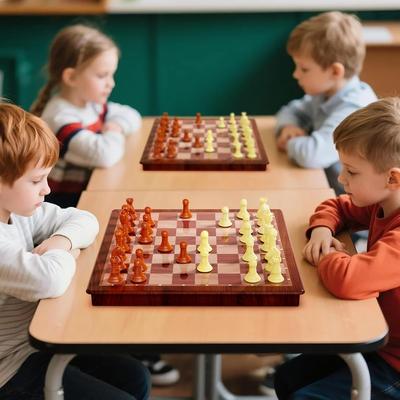 13 Inch Magnetic Chess Set & Foldable Travel Board – Classic Strategy Game for Kids, Adults, Beginners, Tournament Players