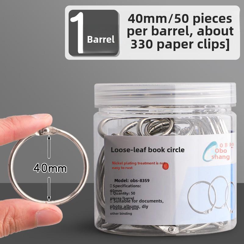 Segregator na karty w luźnych arkuszach, kółka segregatora, żelazne kółko do książki