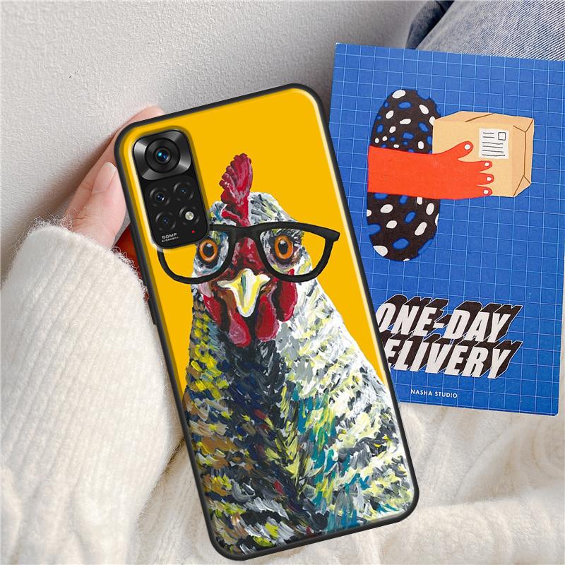Chicken Hen Rooster Over For Redmi 9 10 10A 9C 10C 12C Case For Redmi Note 8 9 10 11 12 Pro Plus 10S 11S 12S