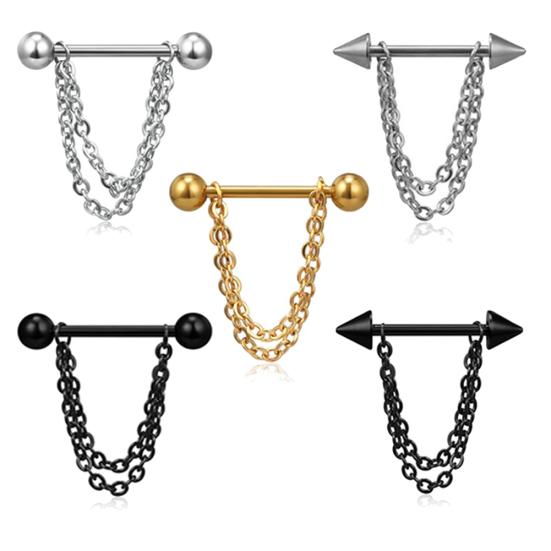 1 Stück mehrschichtige Kette Drop Nipple Bar Ring Barbell Body Piercing Schmuck