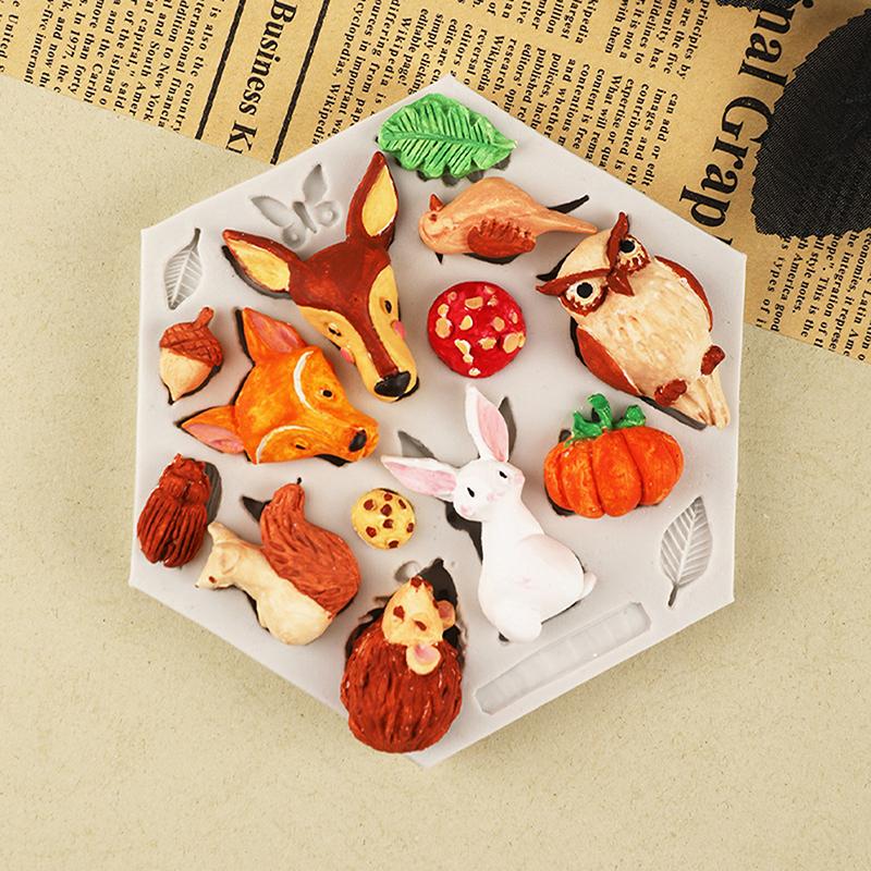 Dschungel Wildtier Silikonform DIY Dschungel Wildtier Cupcake Dekoration Ausstechformen für Geburtstagsparty Babyparty