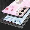 Peach And Goma Cat Case for Samsung Galaxy S23 S21 S20 FE S24 S22 Ultra S10 S10e S9 Plus Soft Black TPU Phone Cover Bumper