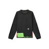Felpa Pullover Casual in Pile con Stampa Lettere Minimalista Retro Americana Uomo felpa Nero BV3300-010