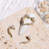 6Pcs Nail Rhinestone Flat Bottom High Brightness Non-Drop Half Heart Nail Art Charms