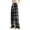 TonLion Women's 2024 Elastic Waist Plaid Casual Pants