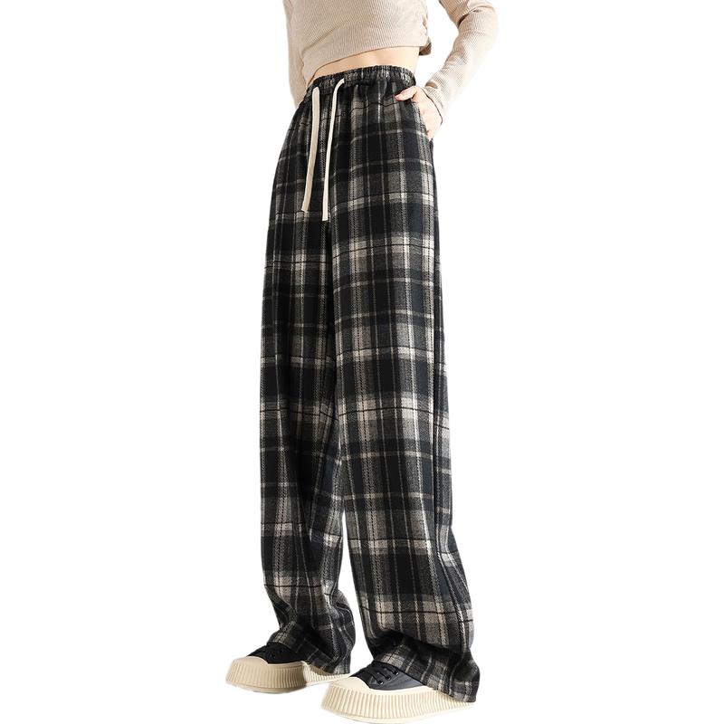 

TonLion Women s Plaid Casual Pants L